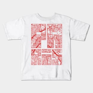 Paris, France City Map Typography - Oriental Kids T-Shirt